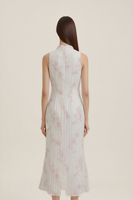 Chateau Padded Cheongsam Maxi Dress