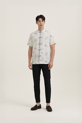MENS Poem Mandarin Shirt