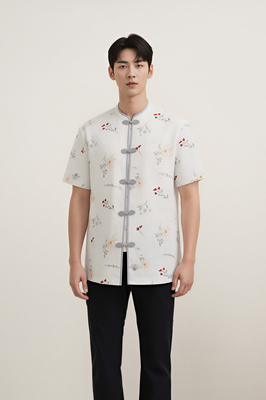 MENS Poem Mandarin Shirt