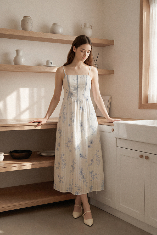 Chateau Padded Corset Maxi Dress