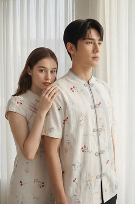 MENS Poem Mandarin Shirt