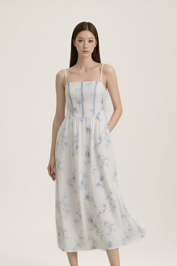 Chateau Padded Corset Maxi Dress