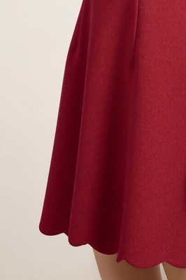 Celine Padded Textured Scallop Dress