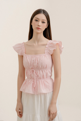 Lovie Padded Broderie Ruffle Top