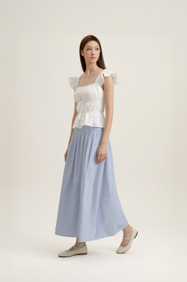 Lovie Padded Broderie Ruffle Top