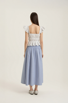 Lovie Padded Broderie Ruffle Top