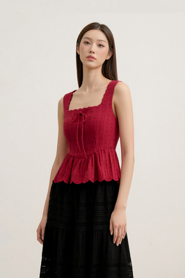 Fayelle Textured Scallop Top