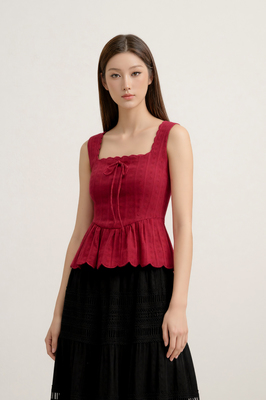 Fayelle Textured Scallop Top