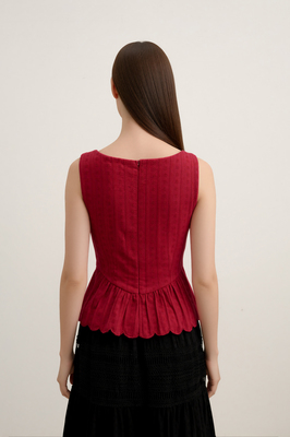 Fayelle Textured Scallop Top