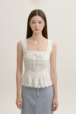 Fayelle Textured Scallop Top