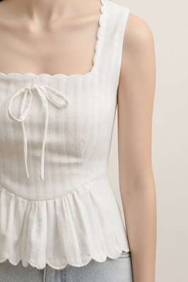 Fayelle Textured Scallop Top