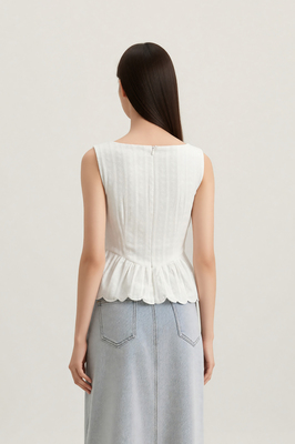 Fayelle Textured Scallop Top