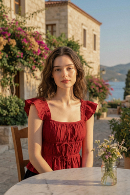 Lovie Padded Broderie Ruffle Top