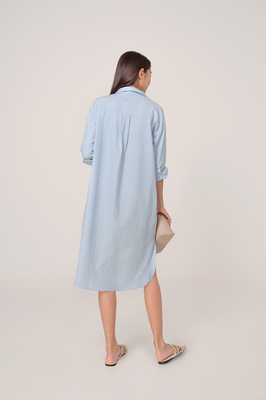 Nanda Striped Midi Shirt Dress