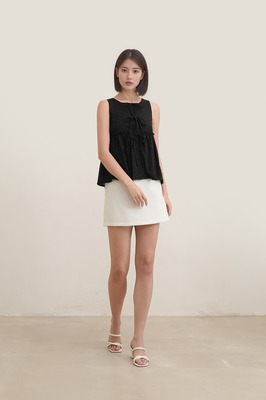 Airine Broderie Babydoll Tie Top