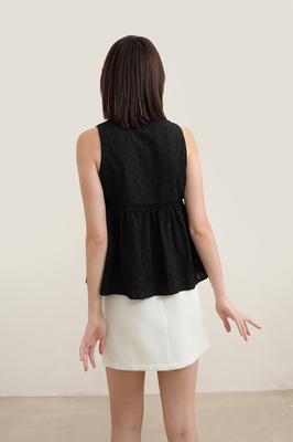 Airine Broderie Babydoll Tie Top