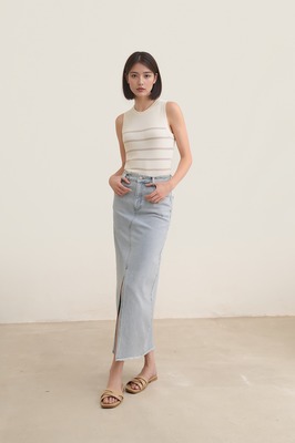 Soffia Striped Knit Tank Top