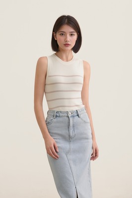 Soffia Striped Knit Tank Top