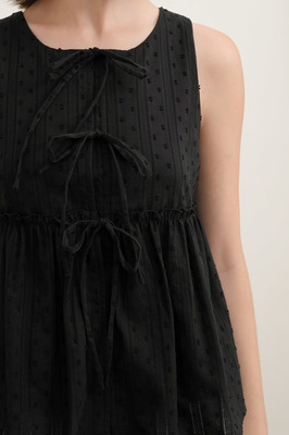 Airine Broderie Babydoll Tie Top