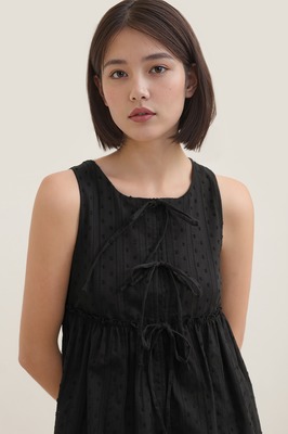 Airine Broderie Babydoll Tie Top