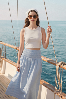 Nanda Stripe Maxi Skirt