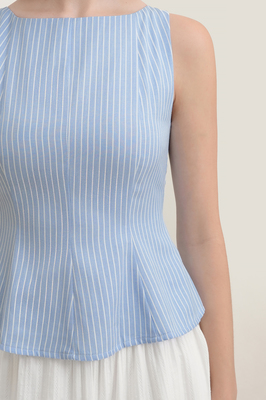 Nanda Stripe Peplum Top