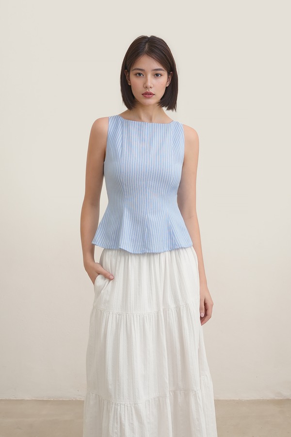 Nanda Stripe Peplum Top