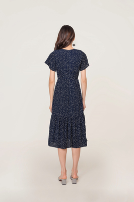 Fiesta Flutter Sleeve Midi Dress
