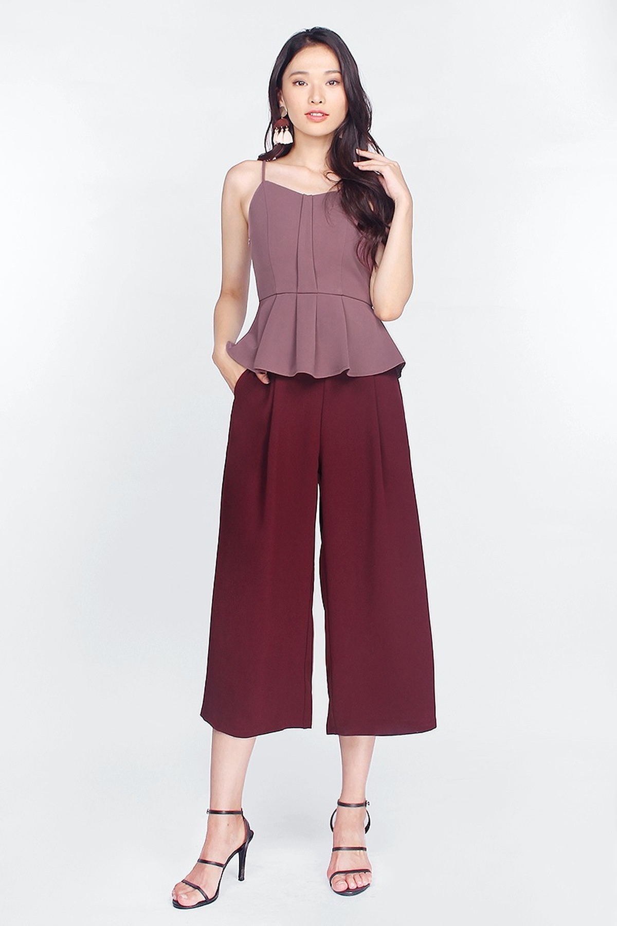 brown wide legged pants