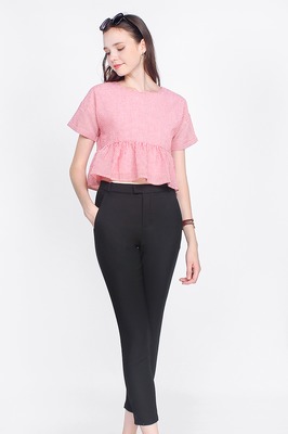 Gledis High Waisted Cropped Pants