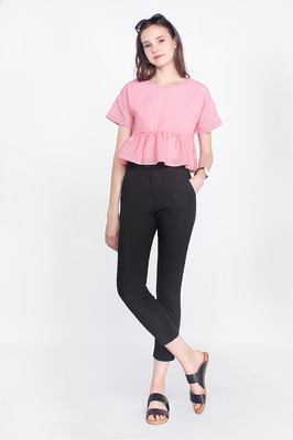 Gledis High Waisted Cropped Pants