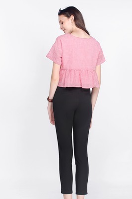 Gledis High Waisted Cropped Pants