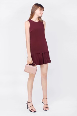Kierra Dropwaist Pleated Dress