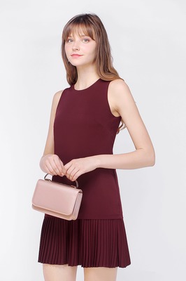 Kierra Dropwaist Pleated Dress