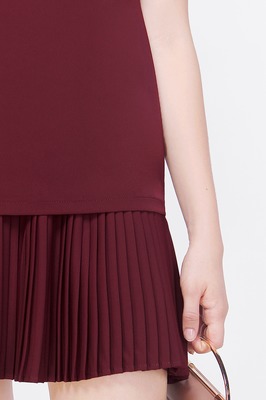 Kierra Dropwaist Pleated Dress
