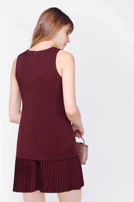 Kierra Dropwaist Pleated Dress