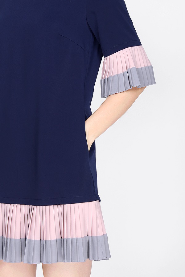 Natalyn Pleated Shift Dress