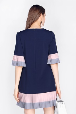 Natalyn Pleated Shift Dress
