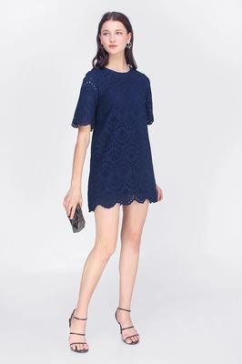 Leah Eyelet Shift Dress