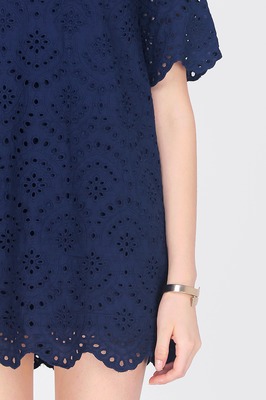 Leah Eyelet Shift Dress