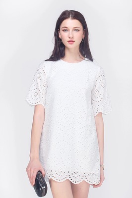 Leah Eyelet Shift Dress