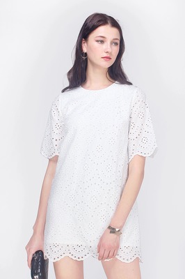 Leah Eyelet Shift Dress