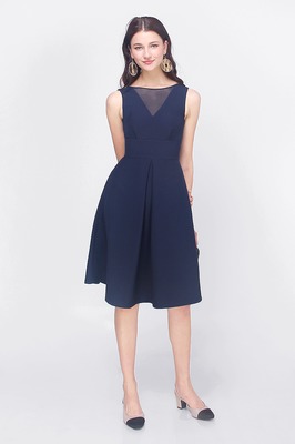 Reia Mesh Midi Dress