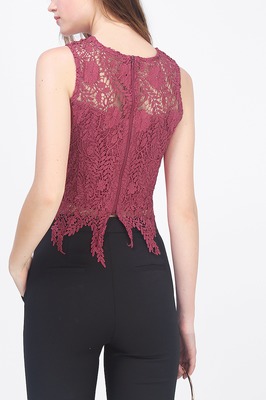Caitlin Crochet Cropped Top