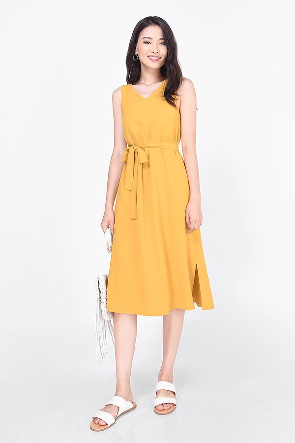 Fayth • Pamela Linen Midi Dress