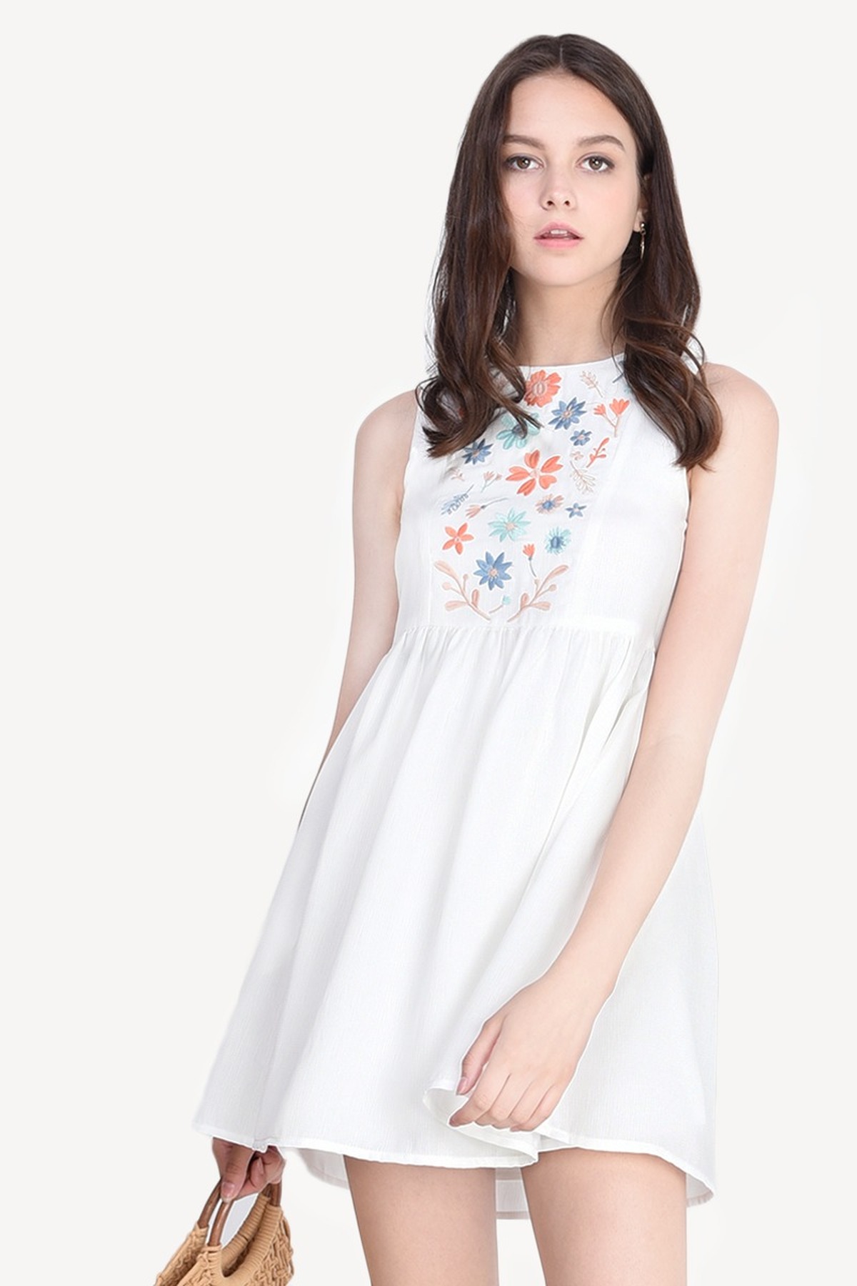Fayth • Blossom Embroidered Babydoll Dress
