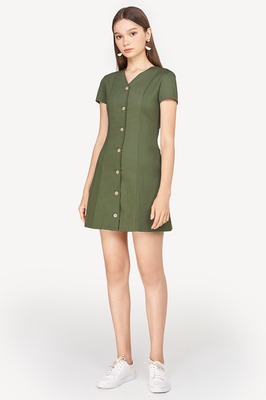 Erica Linen Button Dress