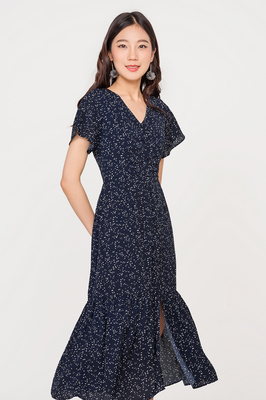 Fiesta Flutter Sleeve Midi Dress