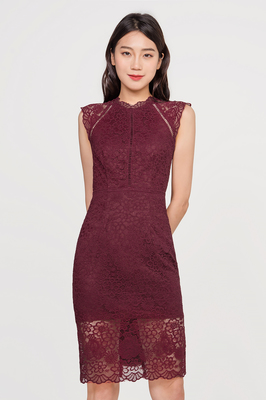 Primrose Oriental Lace Midi Dress
