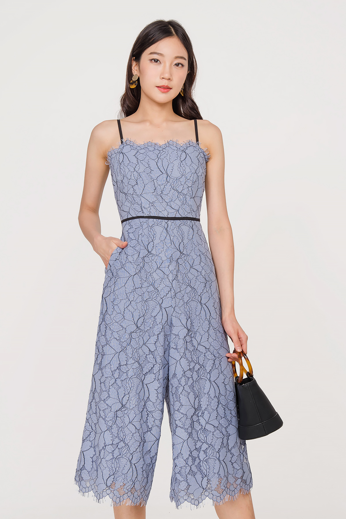 grey lace jumpsuit